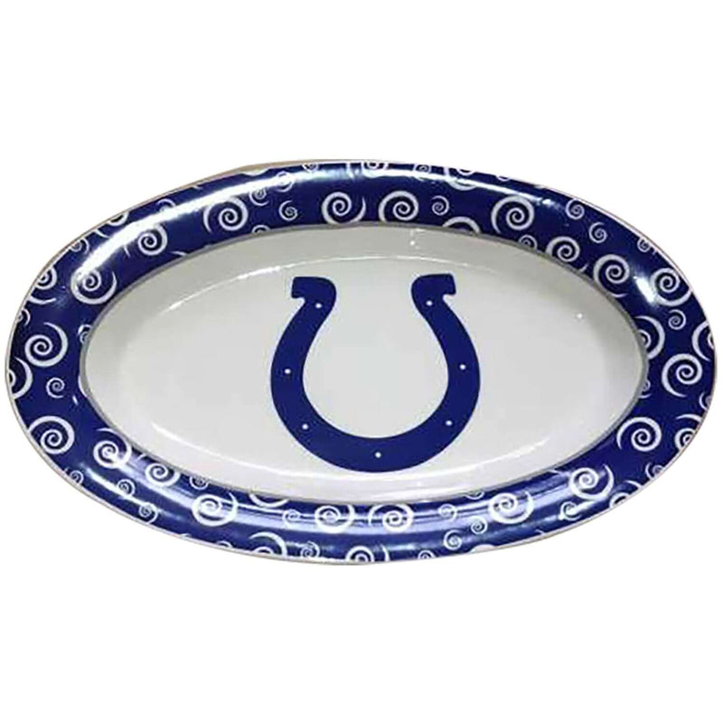 12 Inch Swirl Platter | Indianapolis Colts IND, Indianapolis Colts, NFL, OldProduct 687746905808 $25