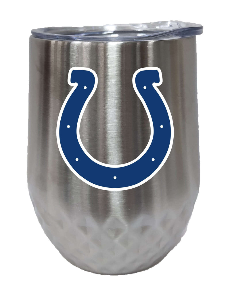 12oz Stainless Steel Stemless Diamond Tumbler | Indianapolis Colts CurrentProduct, Drinkware_category_All, IND, Indianapolis Colts, NFL 888966675797 $28.49