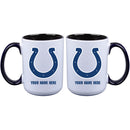 15oz Inner Color Personalized Ceramic Mug | Indianapolis Colts 2790PER, CurrentProduct, Drinkware_category_All, IND, Indianapolis Colts, NFL, Personalized_Personalized  $27.99