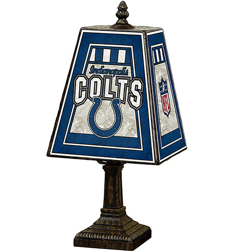 14 Inch Art Glass Table Lamp | Indianapolis Colts CurrentProduct, Home & Office_category_All, Home & Office_category_Lighting, IND, Indianapolis Colts, NFL 687746978598 $98.99
