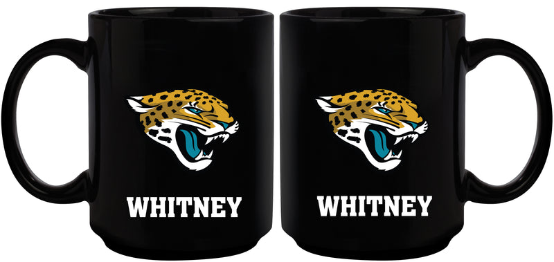 15oz Black Personalized Ceramic Mug | Jacksonville Jaguars CurrentProduct, Drinkware_category_All, Engraved, Jacksonville Jaguars, JAX, NFL, Personalized_Personalized 194207504062 $21.86