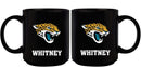 11oz Black Personalized Ceramic Mug | Jacksonville Jaguars CurrentProduct, Custom Drinkware, Drinkware_category_All, Gift Ideas, Jacksonville Jaguars, JAX, NFL, Personalization, Personalized_Personalized 194207372753 $20.11