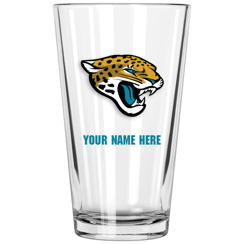 17oz Personalized Pint Glass | Jacksonville Jaguars