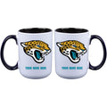 15oz Inner Color Personalized Ceramic Mug | Jacksonville Jaguars 2790PER, CurrentProduct, Drinkware_category_All, Jacksonville Jaguars, JAX, NFL, Personalized_Personalized  $27.99