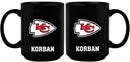 15oz Black Personalized Ceramic Mug | Kansas City Chiefs CurrentProduct, Drinkware_category_All, Engraved, Kansas City Chiefs, KCC, NFL, Personalized_Personalized 194207504109 $21.86