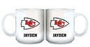 11oz White Personalized Ceramic Mug | Kansas City Chiefs CurrentProduct, Custom Drinkware, Drinkware_category_All, Gift Ideas, Kansas City Chiefs, KCC, NFL, Personalization, Personalized_Personalized 194207442609 $20.11