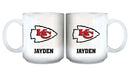 11oz White Personalized Ceramic Mug | Kansas City Chiefs CurrentProduct, Custom Drinkware, Drinkware_category_All, Gift Ideas, Kansas City Chiefs, KCC, NFL, Personalization, Personalized_Personalized 194207442609 $20.11