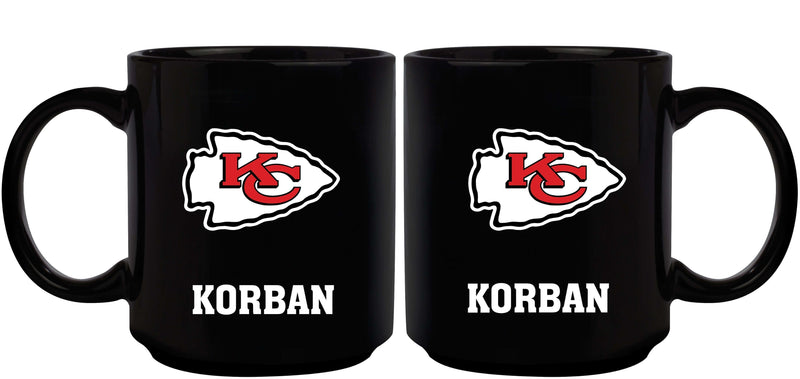 11oz Black Personalized Ceramic Mug | Kansas City Chiefs CurrentProduct, Custom Drinkware, Drinkware_category_All, Gift Ideas, Kansas City Chiefs, KCC, NFL, Personalization, Personalized_Personalized 194207372746 $20.11