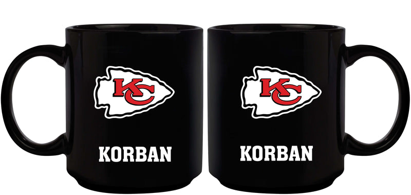 11oz Black Personalized Ceramic Mug | Kansas City Chiefs CurrentProduct, Custom Drinkware, Drinkware_category_All, Gift Ideas, Kansas City Chiefs, KCC, NFL, Personalization, Personalized_Personalized 194207372746 $20.11