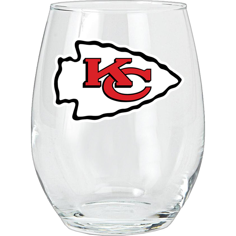 15oz Stemless Glass Tumbler | Kansas City Chiefs