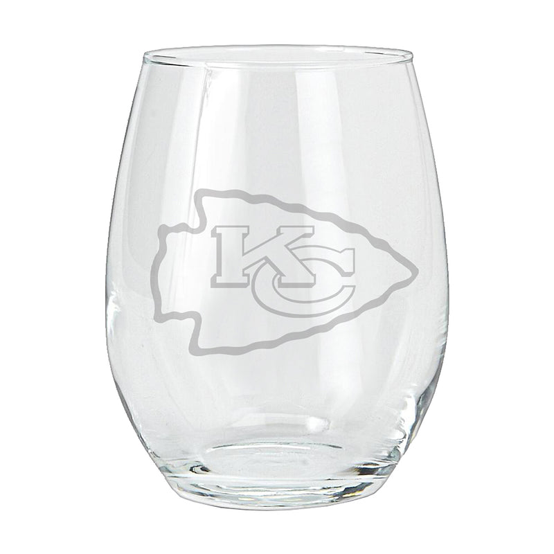 15oz Etched Stemless Tumbler | Kansas City Chiefs CurrentProduct, Drinkware_category_All, Kansas City Chiefs, KCC, NFL 194207265956 $12.49