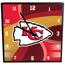 12 Inch Square Carbon Fiber Clock | Kansas City Chiefs Kansas City Chiefs, KCC, NFL, OldProduct 687746321127 $25