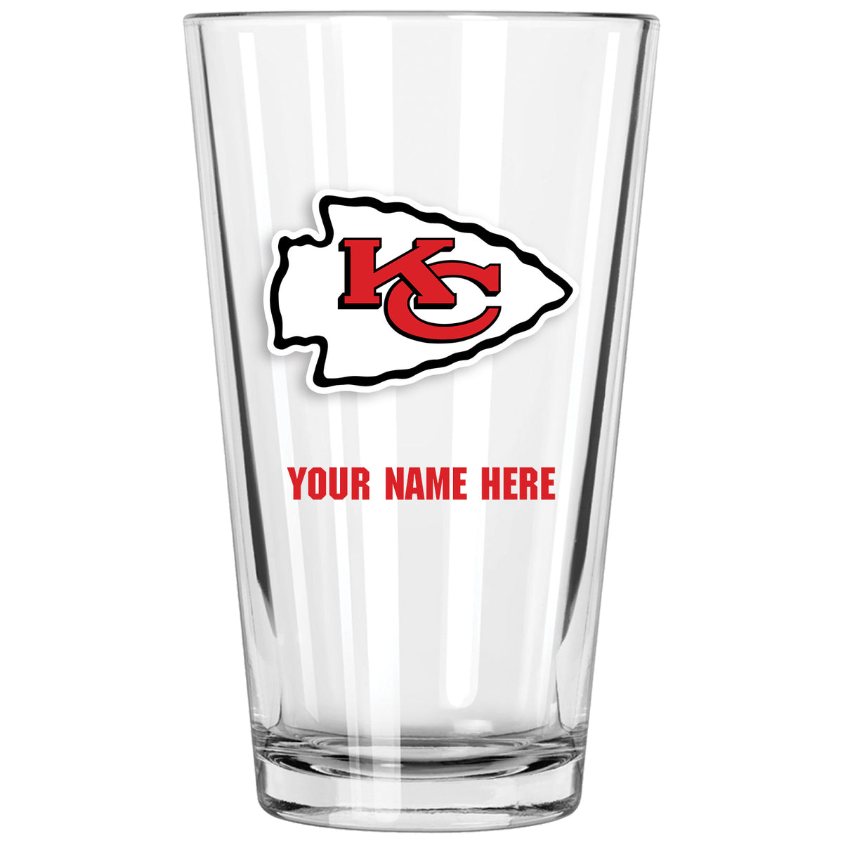 17oz Personalized Pint Glass | Kansas City Chiefs