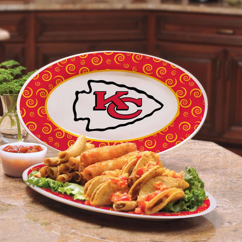 12 Inch Swirl Platter | Kansas City Chiefs Kansas City Chiefs, KCC, NFL, OldProduct 687746905822 $25