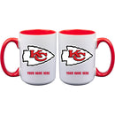 15oz Inner Color Personalized Ceramic Mug | Kansas City Chiefs 2790PER, CurrentProduct, Drinkware_category_All, Kansas City Chiefs, KCC, NFL, Personalized_Personalized  $27.99
