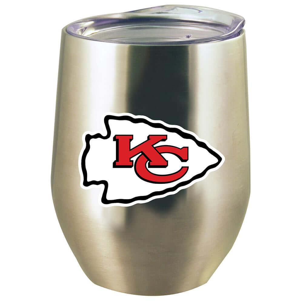 12oz Stainless Steel Stemless Tumbler w/Lid | Kansas City Chiefs CurrentProduct, Drinkware_category_All, Kansas City Chiefs, KCC, NFL 888966599772 $21.99