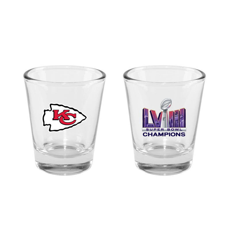 2oz Shot Glass | Kansas City Chiefs 2024 Champs