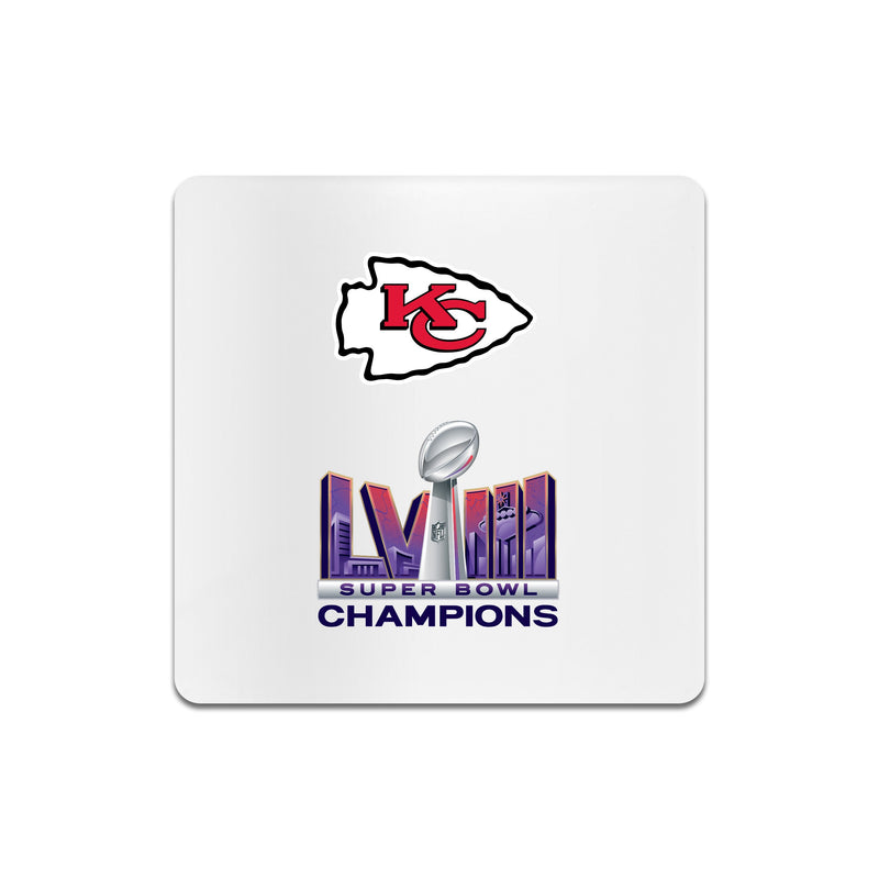 4in Ceramic Coaster | Kansas City Chiefs 2024 Champs