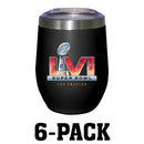 [6 Pack] 12oz Black Stainless Steel Stemless Tumbler | 2021 Super Bowl LVI