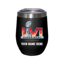 12 oz. Personalized Black Stainless Steel Stemless Tumbler | 2021 Super Bowl LVI