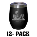 [12 Pack] 12oz Black Etched Stainless Steel Stemless Tumbler | 2021 Super Bowl LVI