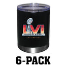 [6 Pack] 12oz Black Stainless Steel Lowball | 2021 Super Bowl LVI