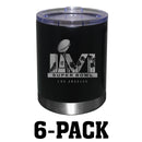 [6 Pack] 12oz Black Etched Stainless Steel Lowball | 2021 Super Bowl LVI