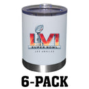 [6 Pack] 12oz White Stainless Steel Lowball | 2021 Super Bowl LVI