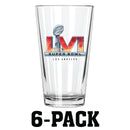 [6 Pack] 17oz Mixing Glass | 2021 Super Bowl LVI