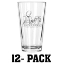 [12 Pack] 17oz Etched Mixing Glass | 2021 Super Bowl LVI