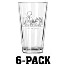 [6 Pack] 17oz Etched Mixing Glass | 2021 Super Bowl LVI