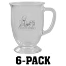 [6 Pack] 16oz Etched CafŽ Glass | 2021 Super Bowl LVI