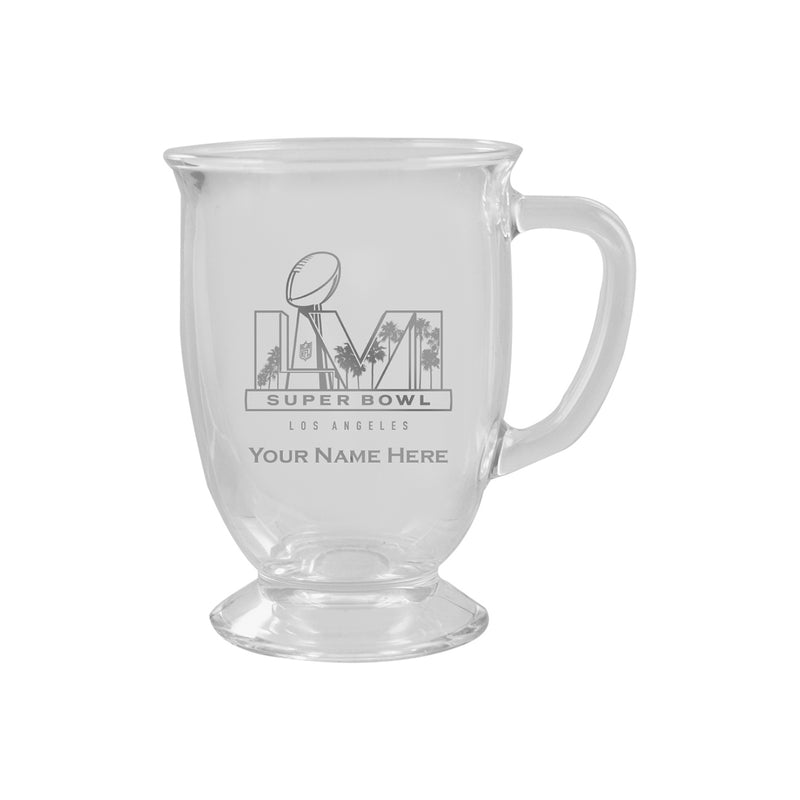 16 oz. Personalized Etched CafŽ Glass | 2021 Super Bowl LVI