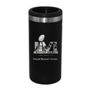 Personalized Etched Black Stainless Steel Slim Can Holder | 2021 Super Bowl LVI
