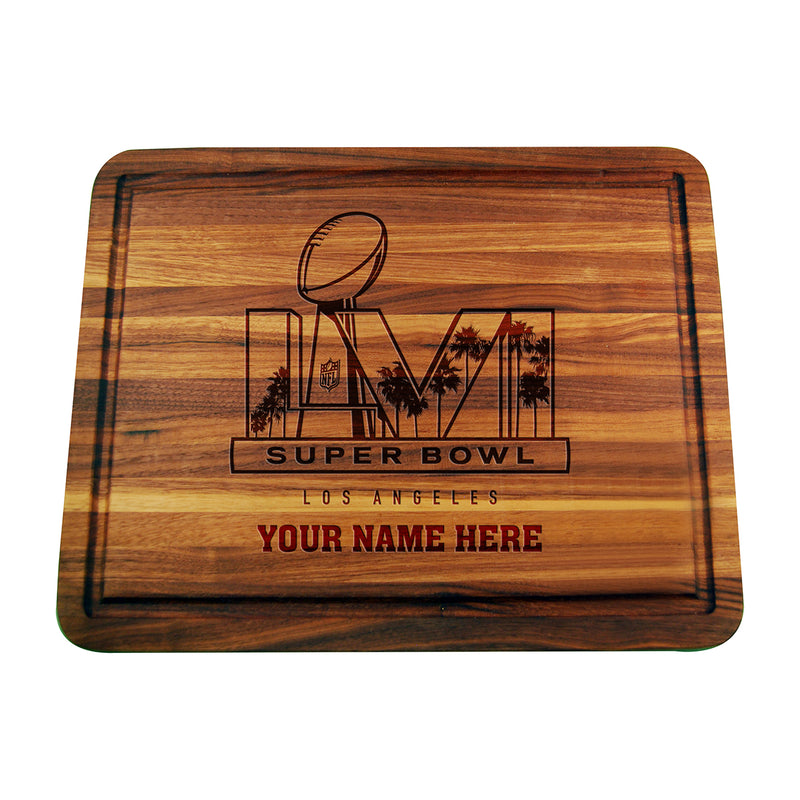 Personalized Acacia Cutting and Serving Board | 2021 Super Bowl LVI