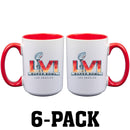 [6 Pack] 15oz Sublimated Inner Color Mug | 2021 Super Bowl LVI
