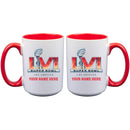 15 oz. Personalized Sublimated Inner Color Mug | 2021 Super Bowl LVI