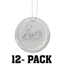 [12 Pack] Etched Faceted Glass Ornament | 2021 Super Bowl LVI