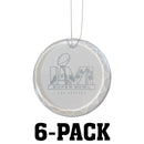 [6 Pack] Etched Faceted Glass Ornament | 2021 Super Bowl LVI