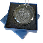 Personalized Etched Faceted Glass Ornament | 2021 Super Bowl LVI