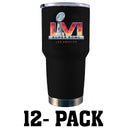 [12 Pack] 30oz Black Stainless Steel Tumbler | 2021 Super Bowl LVI