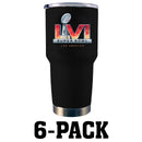 [6 Pack] 30oz Black Stainless Steel Tumbler | 2021 Super Bowl LVI