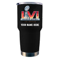 30 oz. Personalized Black Stainless Steel Tumbler | 2021 Super Bowl LVI