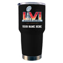 30 oz. Personalized Black Stainless Steel Tumbler | 2021 Super Bowl LVI