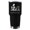 30 oz. Personalized Etched Black Stainless Steel Tumbler | 2021 Super Bowl LVI