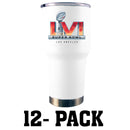 [12 Pack] 30oz White Stainless Steel Tumbler | 2021 Super Bowl LVI