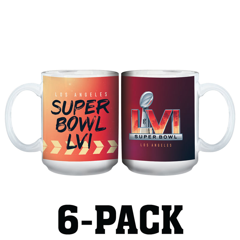 [6 Pack] 11oz White Sublimated Mug | 2021 Super Bowl LVI