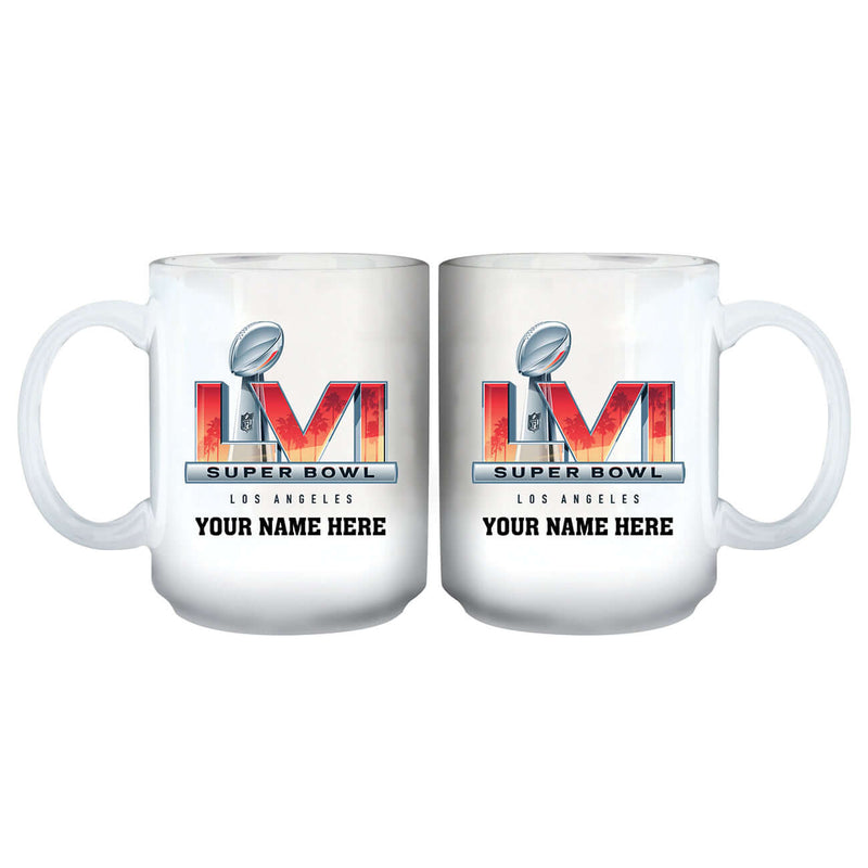 11 oz. Personalized White Sublimated Mug | 2021 Super Bowl LVI