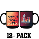 [12 Pack] 11oz Black Sublimated Mug | 2021 Super Bowl LVI