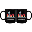 11 oz. Personalized Black Sublimated Mug | 2021 Super Bowl LVI
